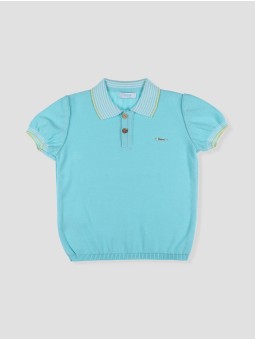 Saint Tropez Knitted polo-shirt