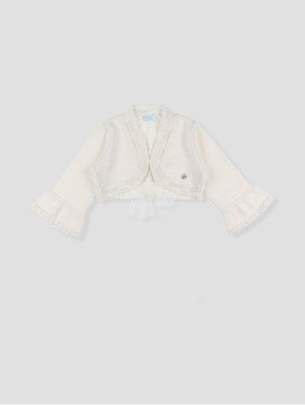 Knit bolero with romantic details