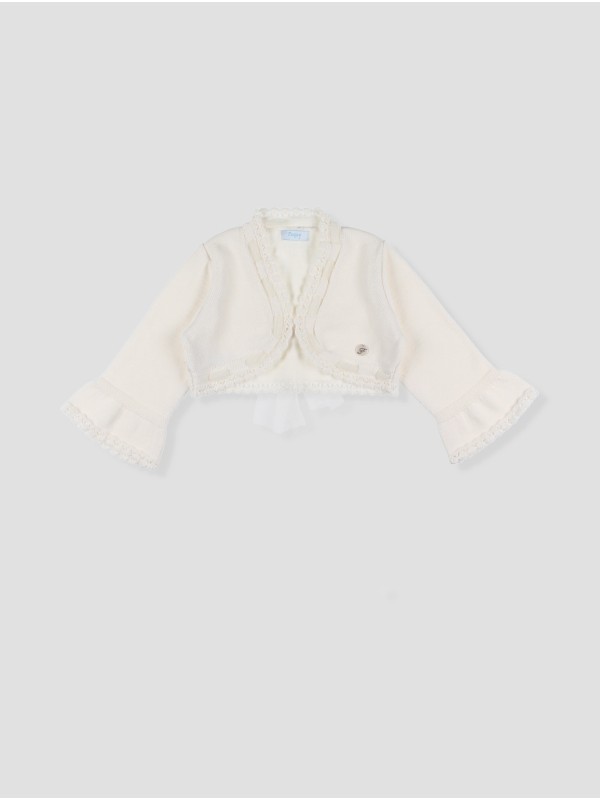 Chaqueta bolero lazo tul
