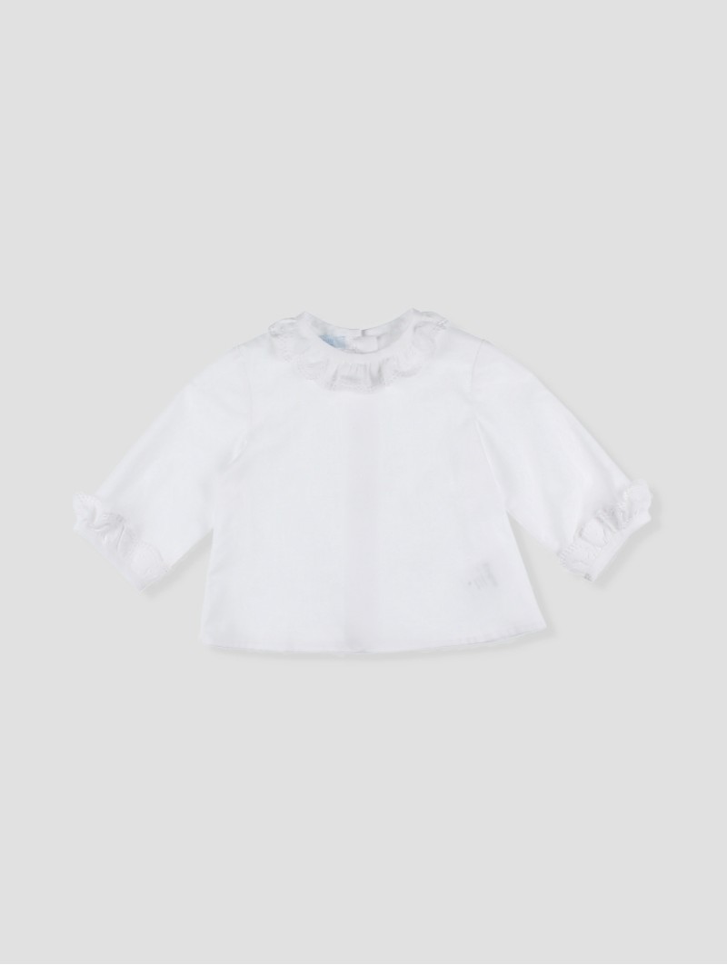 Blusa blanca manga larga