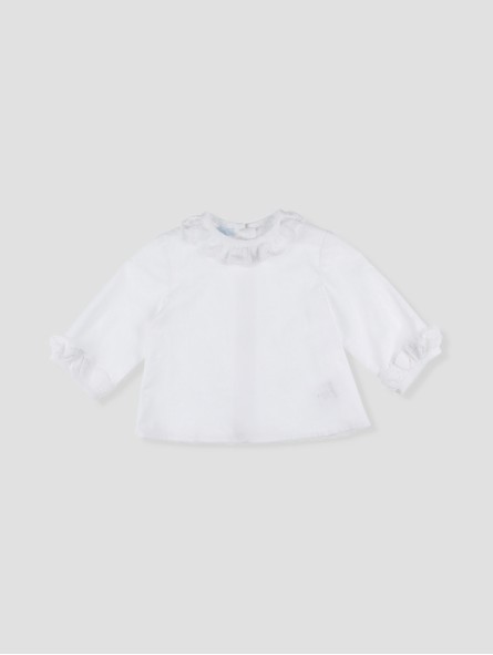 Blusa blanca manga larga