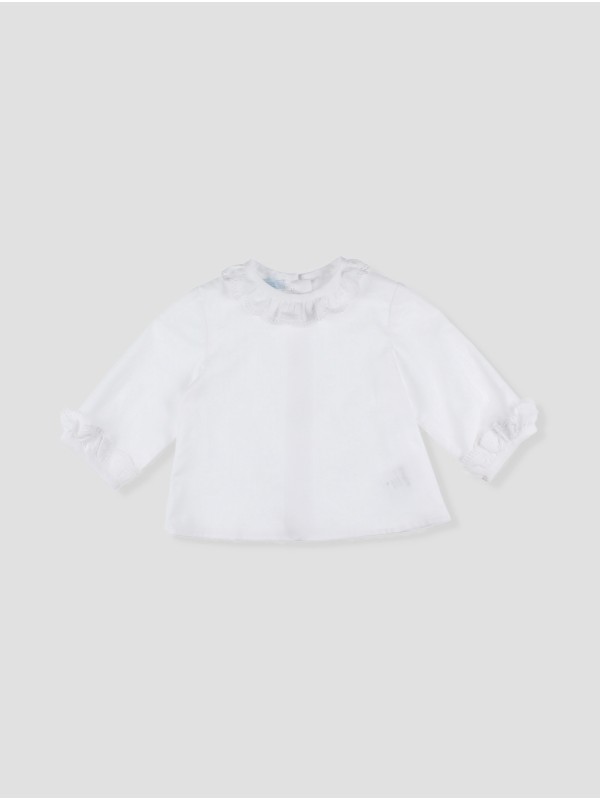 Blusa blanca manga larga