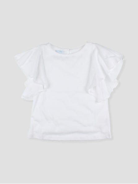 T-shirt com volantes