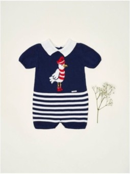 Sailor knitted romper