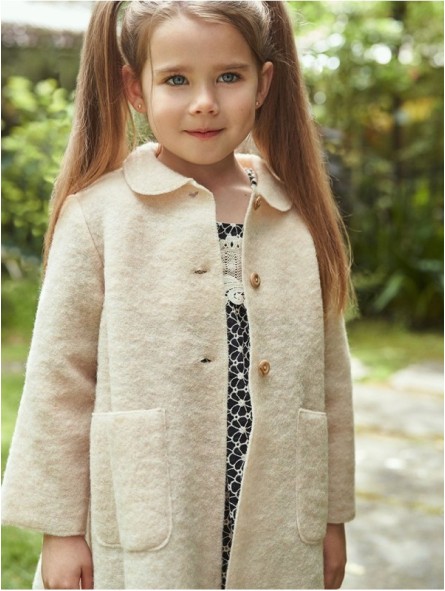 Boiled wool coat