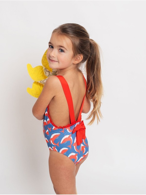 Whales girls’ swimming costume