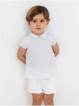 Camisa batista celeste