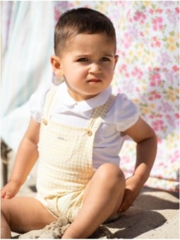 Vichy Check Dungarees Yellow