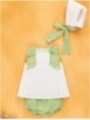 Embroidered fabric bonnet