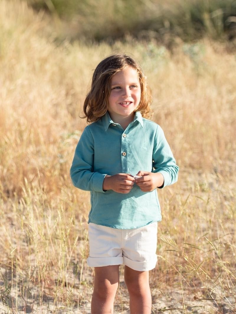 Camisa lino cuello camisero