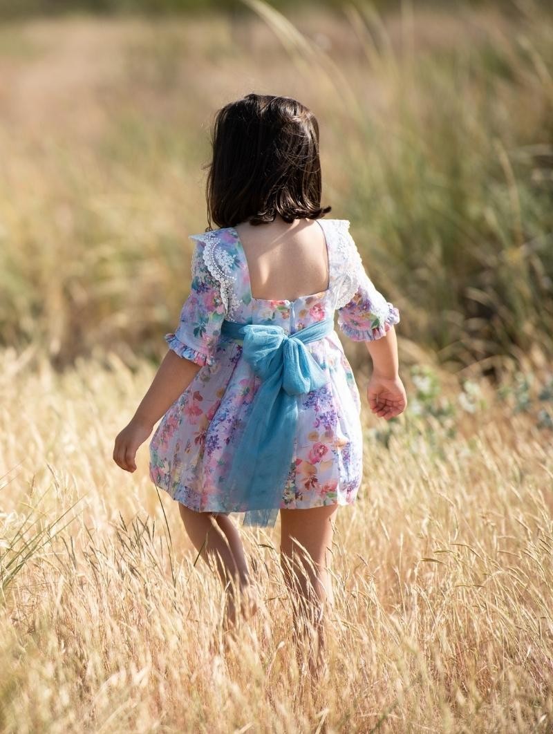 Vestido flores corte cintura