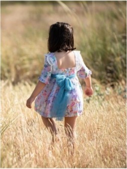 Floral cut waist dress