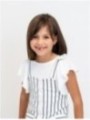 Camiseta blanca manga volante
